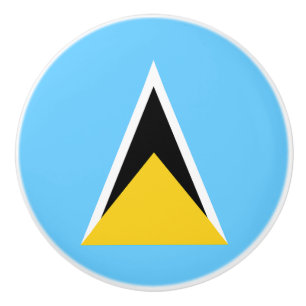 Bouton De Porte En Céramique Drapeau de Sainte-Lucie