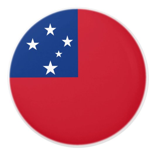 Bouton De Porte En Céramique Drapeau de Samoa (Devant)