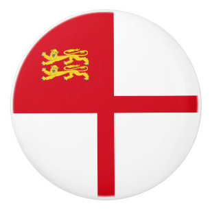 Bouton De Porte En Céramique Drapeau de Sercq
