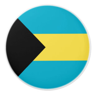 Bouton De Porte En Céramique Drapeau des Bahamas