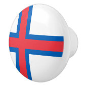 Bouton De Porte En Céramique Drapeau des îles Féroé (Droite)