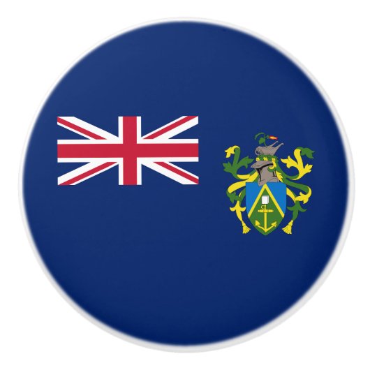 Bouton De Porte En Céramique Drapeau des îles Pitcairn (Devant)