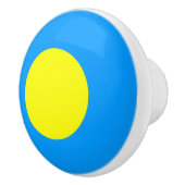 Bouton De Porte En Céramique Drapeau des Palaos (Droite)