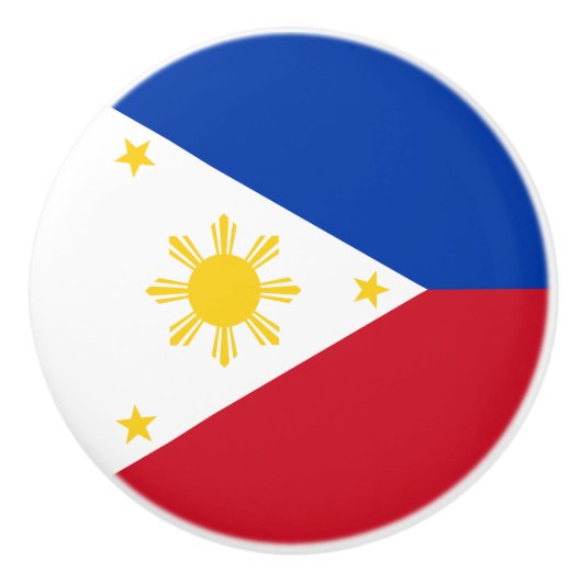 Bouton De Porte En Céramique Drapeau des Philippines (Devant)