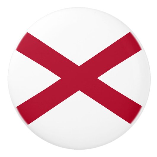 Bouton De Porte En Céramique Drapeau d'État de l'Alabama (Devant)