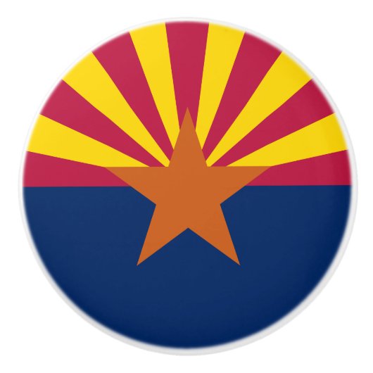 Bouton De Porte En Céramique Drapeau d'État de l'Arizona (Devant)
