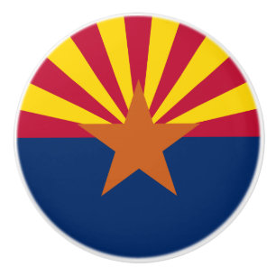 Bouton De Porte En Céramique Drapeau d'État de l'Arizona