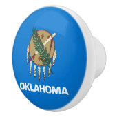 Bouton De Porte En Céramique Drapeau d'État de l'Oklahoma (Droite)