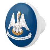 Bouton De Porte En Céramique Drapeau d'État de Louisiane (Droite)