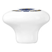 Bouton De Porte En Céramique Drapeau d'État du Massachusetts (Côté)