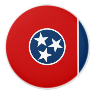 Bouton De Porte En Céramique Drapeau d'état du Tennessee