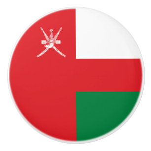 Bouton De Porte En Céramique Drapeau d'Oman