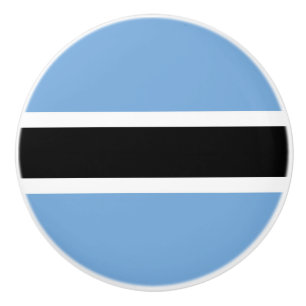 Bouton De Porte En Céramique Drapeau du Botswana