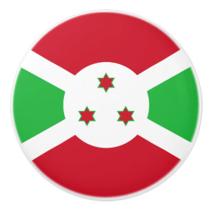 Bouton De Porte En Céramique Drapeau du Burundi patriotique