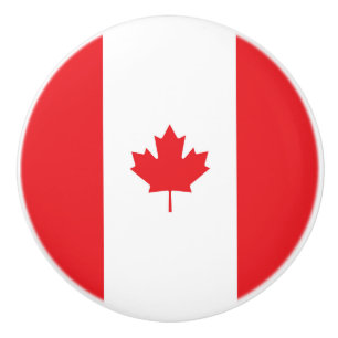 Bouton De Porte En Céramique Drapeau du Canada