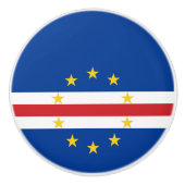 Bouton De Porte En Céramique Drapeau du Cap-Vert (Devant)