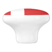 Bouton De Porte En Céramique Drapeau du Danemark (Côté)