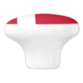 Bouton De Porte En Céramique Drapeau du Danemark (Côté)