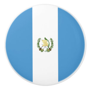 Bouton De Porte En Céramique Drapeau du Guatemala