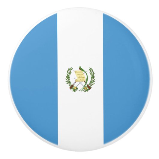 Bouton De Porte En Céramique Drapeau du Guatemala  (Devant)