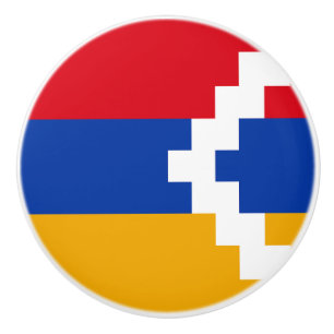 Bouton De Porte En Céramique Drapeau du Haut-Karabakh