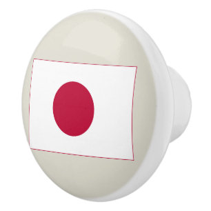 Bouton De Porte En Céramique Drapeau du Japon : Hinomaru, Nisshōki, Soleil leva