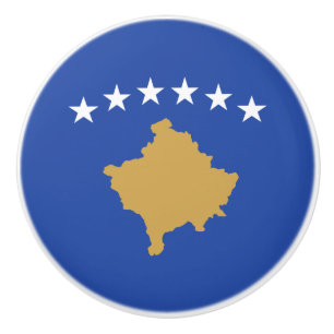 Bouton De Porte En Céramique Drapeau du Kosovo