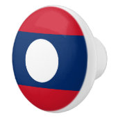 Bouton De Porte En Céramique Drapeau du Laos (Droite)