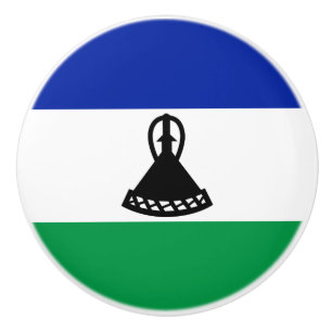 Bouton De Porte En Céramique Drapeau du Lesotho