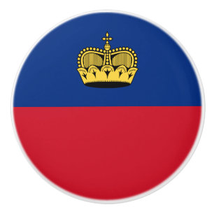 Bouton De Porte En Céramique Drapeau du Liechtenstein