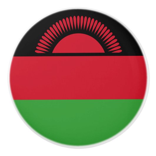 Bouton De Porte En Céramique Drapeau du Malawi (Devant)