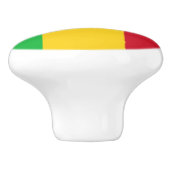 Bouton De Porte En Céramique Drapeau du Mali (Côté)