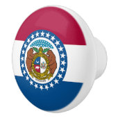 Bouton De Porte En Céramique Drapeau du Missouri (Droite)