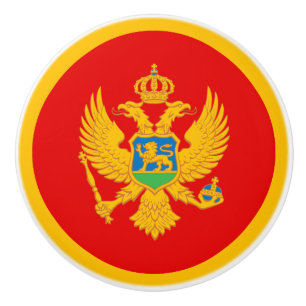 Bouton De Porte En Céramique Drapeau du Monténégro