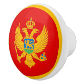 Bouton De Porte En Céramique Drapeau du Monténégro (Droite)