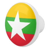 Bouton De Porte En Céramique Drapeau du Myanmar (Droite)