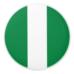 Bouton De Porte En Céramique Drapeau du Nigeria