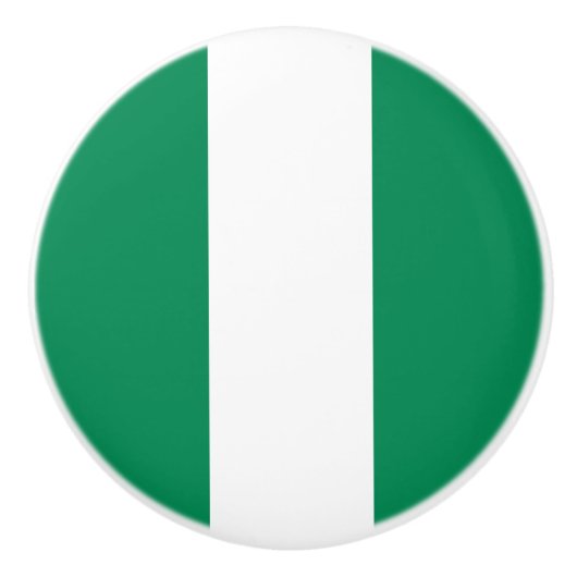 Bouton De Porte En Céramique Drapeau du Nigeria (Devant)