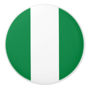 Bouton De Porte En Céramique Drapeau du Nigeria