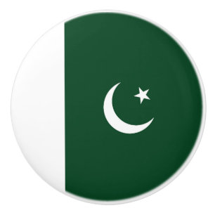 Bouton De Porte En Céramique Drapeau du Pakistan