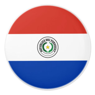 Bouton De Porte En Céramique drapeau du Paraguay