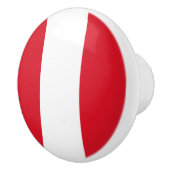 Bouton De Porte En Céramique Drapeau du Pérou (Droite)