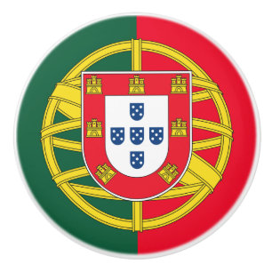 Bouton De Porte En Céramique Drapeau du Portugal