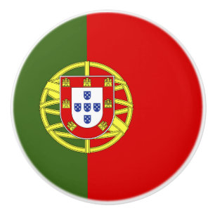 Bouton De Porte En Céramique Drapeau du Portugal