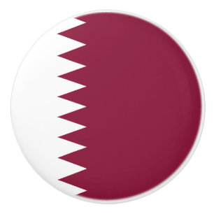 Bouton De Porte En Céramique Drapeau du Qatar