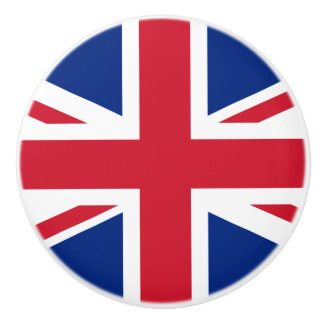 Bouton De Porte En Céramique Drapeau du Royaume-Uni