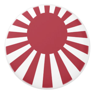 Bouton De Porte En Céramique Drapeau du soleil levant impérial du Japon, Edo à