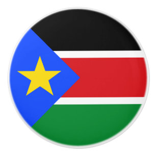 Bouton De Porte En Céramique Drapeau du Soudan du Sud
