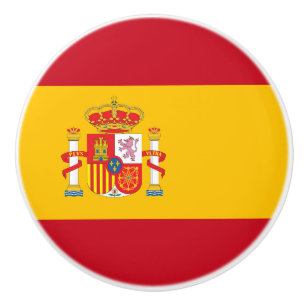 Bouton De Porte En Céramique Drapeau espagnol