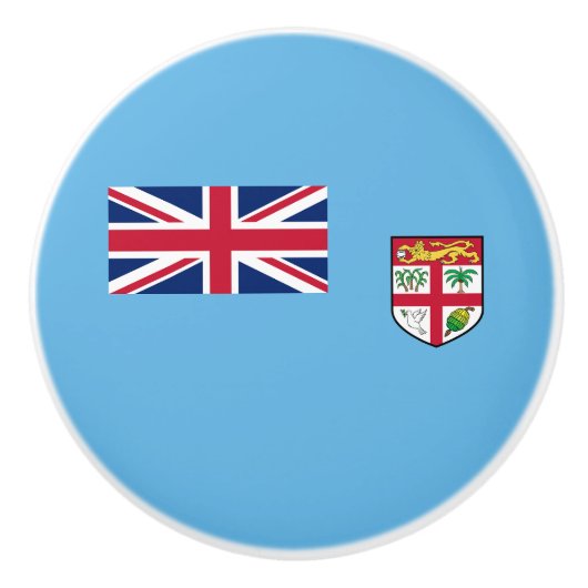 Bouton De Porte En Céramique Drapeau Fidji (Devant)